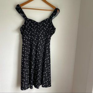 Ditsy Floral Black and White Strap Dress size L